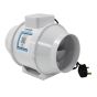 In Line Hydroponic Hobby Extractor Fan TURBO E Mixed Flow Loft Grow Room Tent Mounted Ventilator - 150 mm 6 "