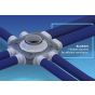 200 mm - Heat Recovery Ventilation Radial Ducting - MVHR Semi Rigid Manifold Connector Box - Top Entry - 12 Port - SR-200/75X12-50P