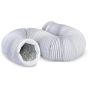 100mm PVC Combi Heavy Duty White PVC Flexible Duct Air Hose Ventilation 6m Long