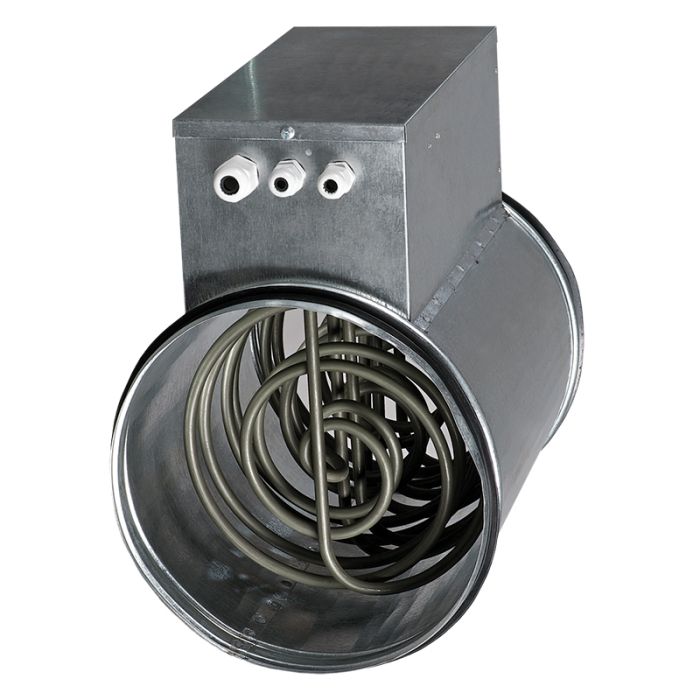 Electric Air Duct Heaters Blauberg Circular Mounted Ventilation Heating Battery - 1 Phase