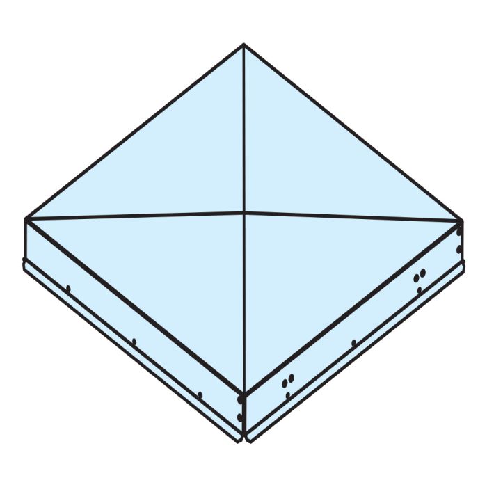 355mm Roof Mount Kit for ISO-VK Externally Mounted Kitchen Extract Fan
